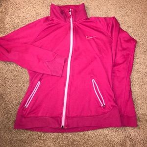 Nike Dri-fit pink zip up jacket